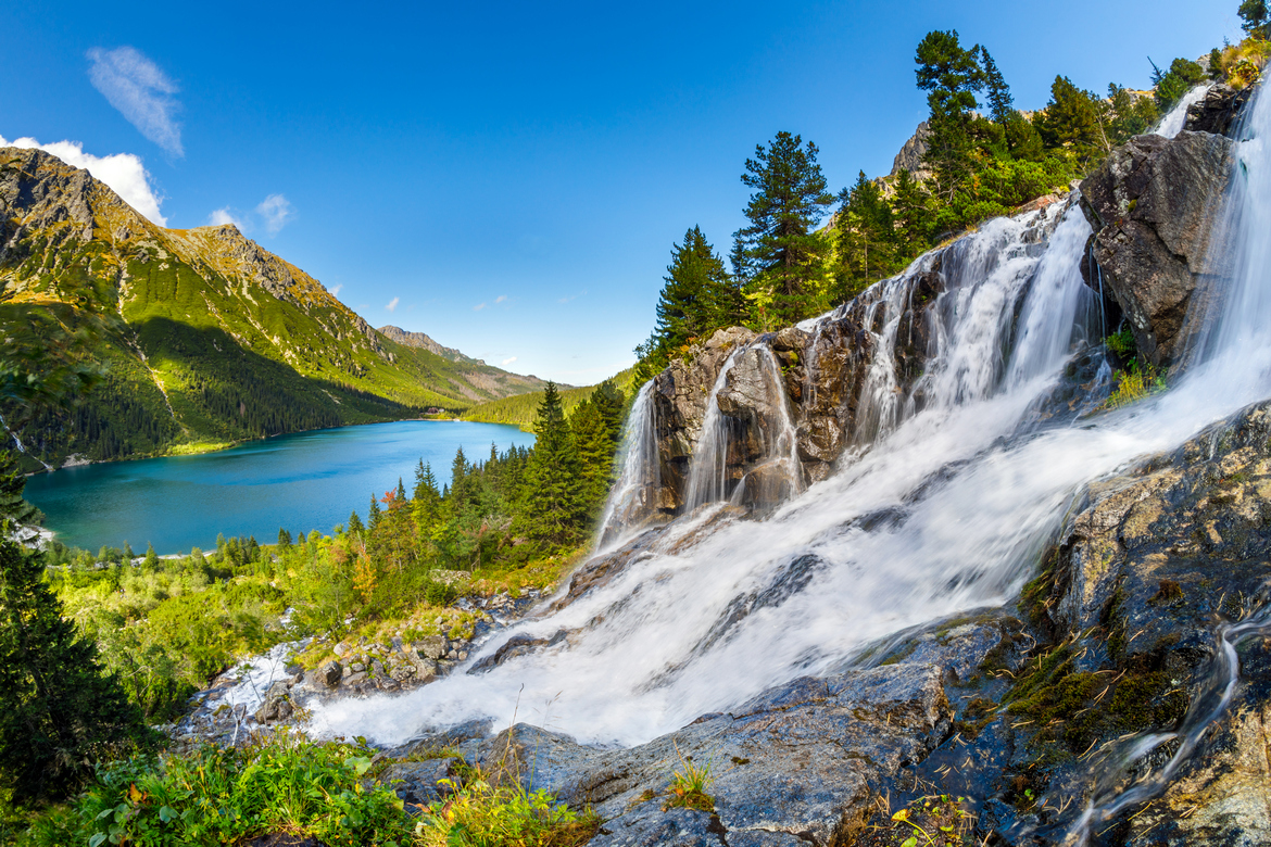 Czarnostawiańska Siklawa i Morskie Oko w Tatrzańskim Parku Narodowym