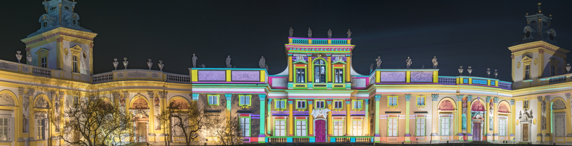 Ogrody świateł - wilanow_mapping_na_palacu