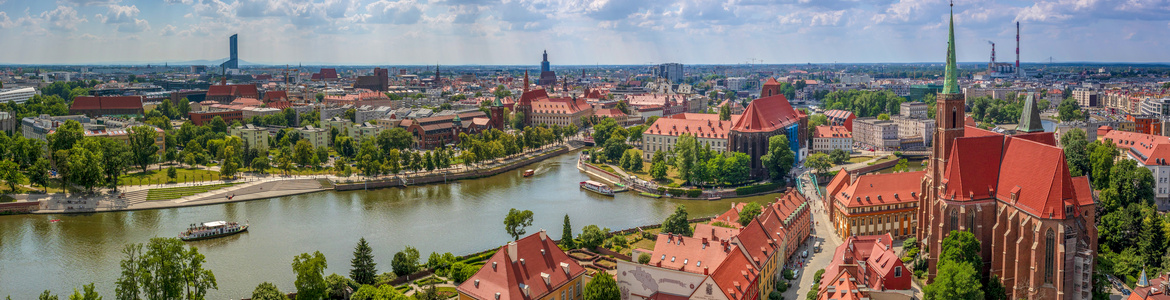 Miasta w Polsce - Wrocław_odra_panorama
