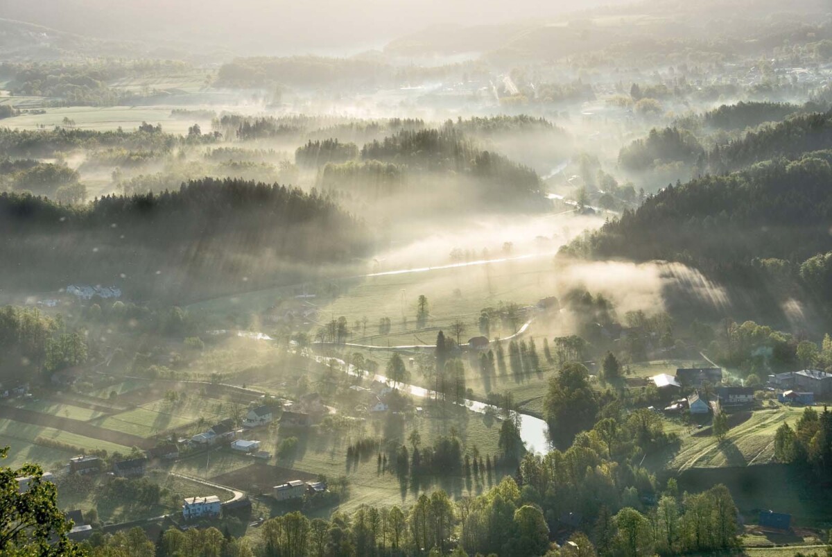 Widok z Sokolika w kierunku wschodnim