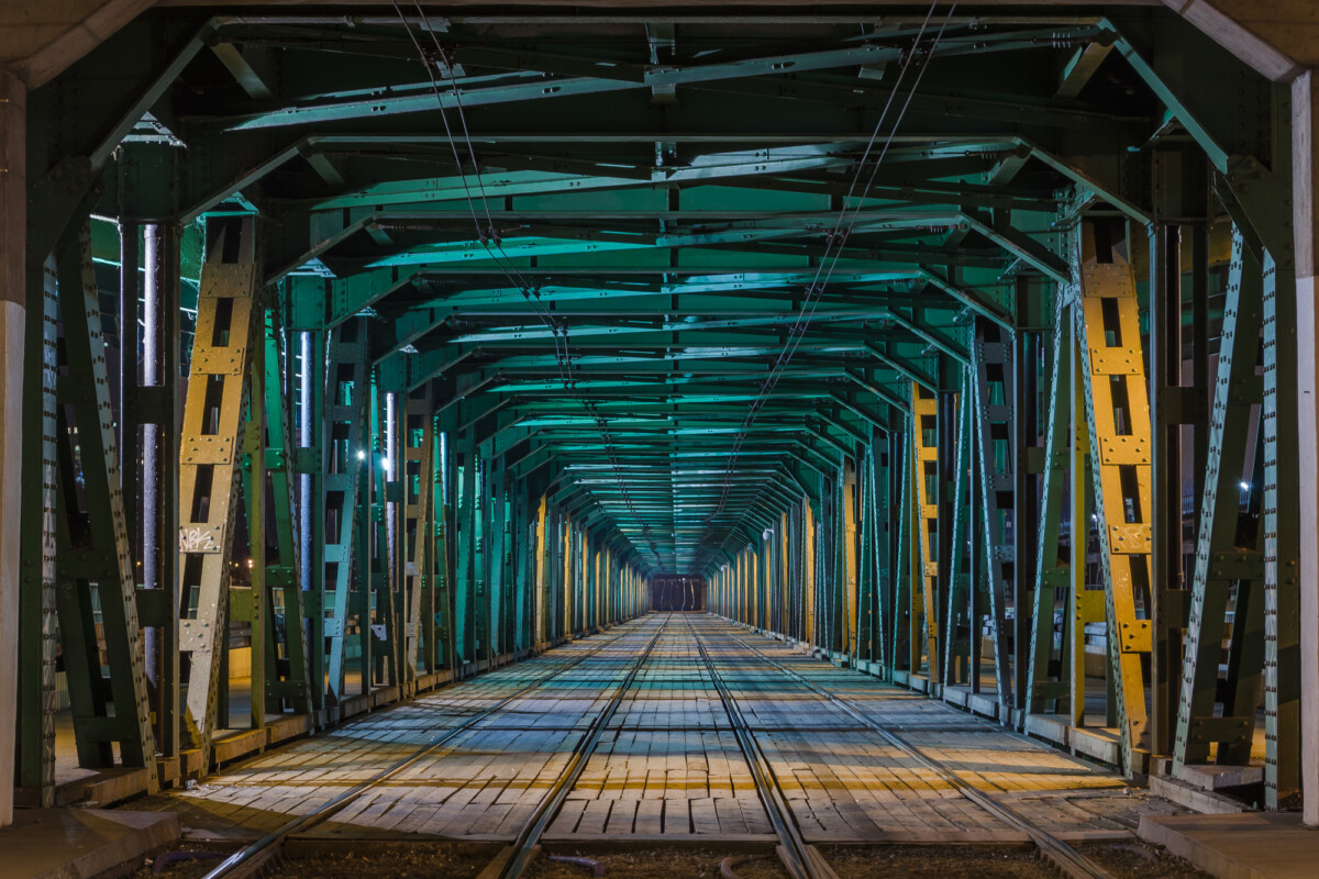 Most Gdański w Warszawie - poziom tramwajów