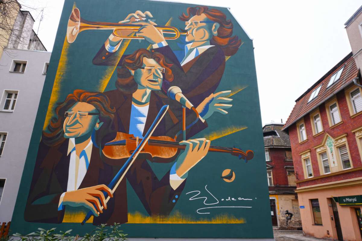 Opole, mural Wodeckiego